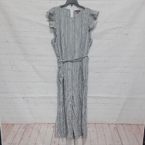 Vince Camuto Black and White Striped Maxi Dress